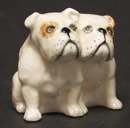 Beswick Figurine Bulldogs Seated - Boxed