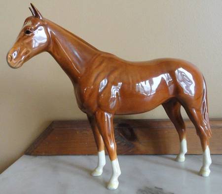 Beswick Figurine Bois Roussel Racehorse-Brown  - Boxed