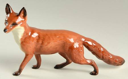 Beswick Figurine Fox Standing - Black Tail - Boxed
