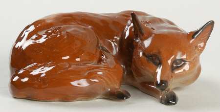 Beswick Figurine Fox-Curled - With Box 108