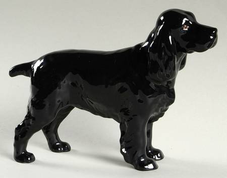 Beswick Figurine Cocker Spaniel-Horseshoe Primula-Black G - Boxed