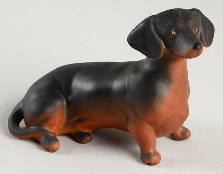 Beswick Figurine Dachshund-Black-Seated-Matte - Boxed