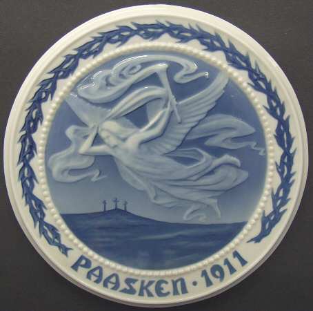Easter Plates 1911-And The Angel Flew Down From Heaven - Boxed