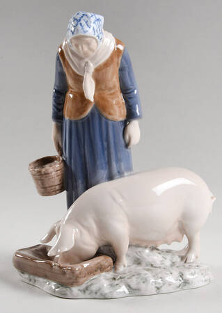 Occupations Woman With Pig - No Box 42