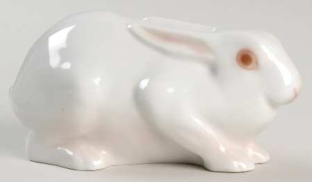 Animals-Farm and Domestic White Rabbit Lying - No Box