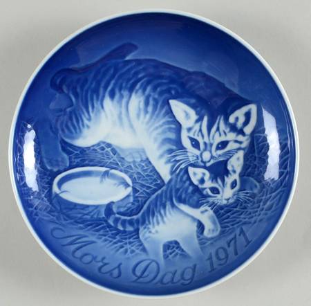 Mother's Day Plate Cat And Kitten - No Box