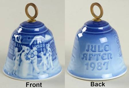 Christmas Bell-Bing & Grondahl Snowmans Christmas Eve - No Box
