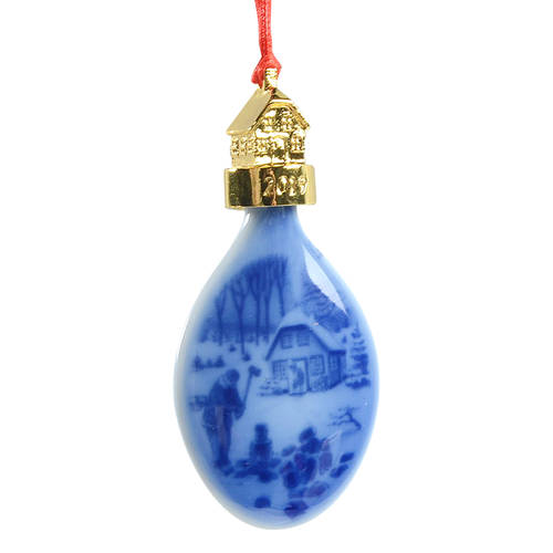 Christmas Drop Ornament Chopping Firewood - Boxed