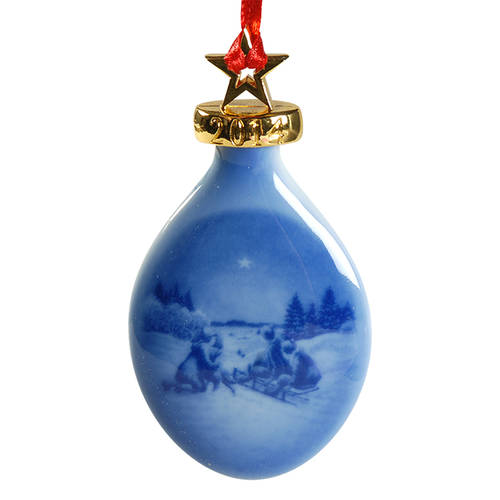 Christmas Drop Ornament Sleigh Ride In The Snow - Boxed