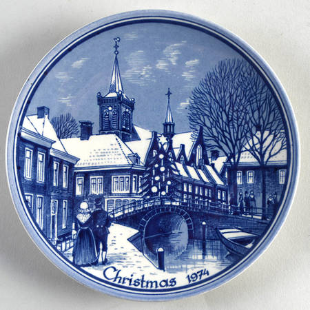 Christmas Plate-Blue Delft Dingeradeel - Boxed