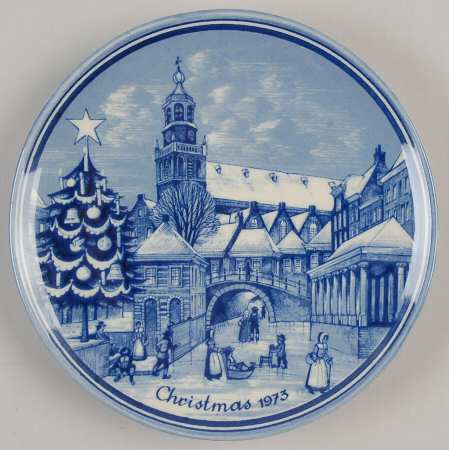 Christmas Plate-Blue Delft St Jans Church - Boxed