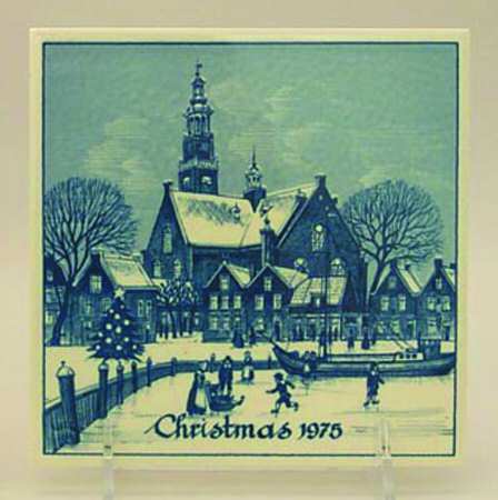 Blue Delft Christmas Tile Maassluis - Boxed