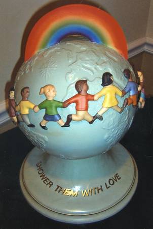 Boehm Figurines Shower Them W/ Love-Globe - No Box