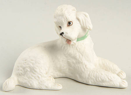 Boehm Animals Poodle-White Lying - No Box 159