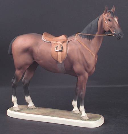 Boehm Animals Hunter-Brown-Horse - No Box