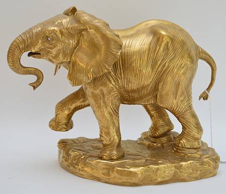 Boehm Animals African Elephant Gold - Boxed