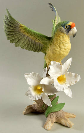 Boehm Birds Orange Frosted Parakeet - No Box
