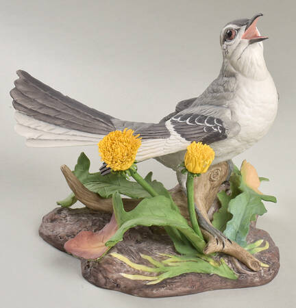 Boehm Birds Mockingbird W/ Dandelions - Nb1017, No Box