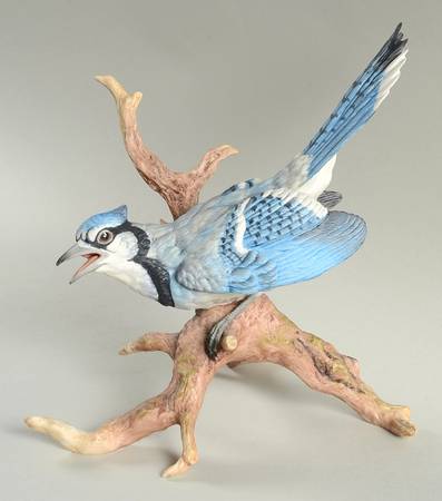 Boehm Birds Blue Jay On Branch - No Box
