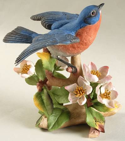 Boehm Birds Bluebird W/Apple Blossoms - Nb1050, No Box