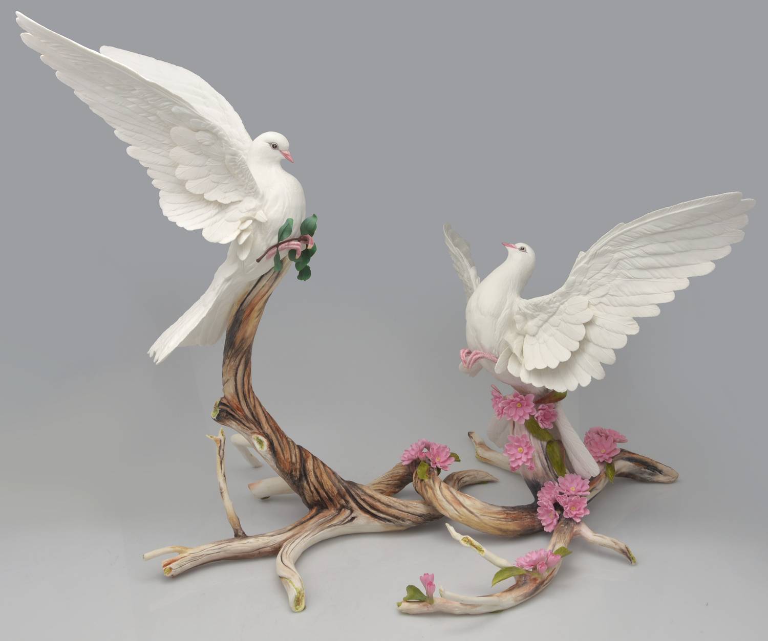 Boehm Birds Doves With Cherry Blossoms - Nb1025, No Box