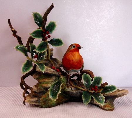 Boehm Birds Bird On Holly - No Box