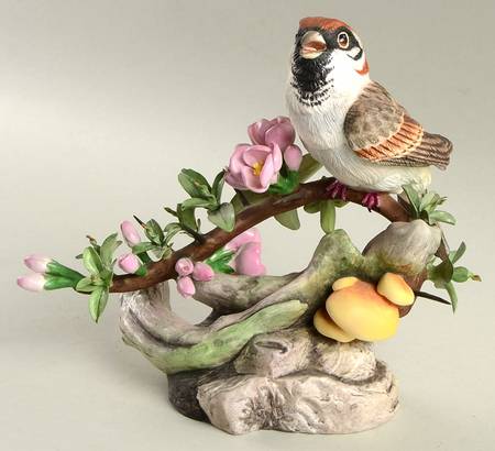 Boehm Birds Sparrow With Japonica-England - No Box