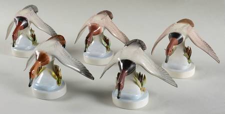 Boehm Birds Canvasback Ducks-Set Of 5 - No Box