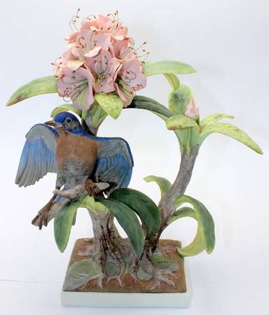 Boehm Birds Eastern Bluebirds-Male - With Box 50a
