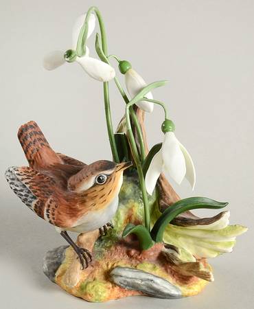 Boehm Birds Wren With Snowdrops - Nb1109, No Box