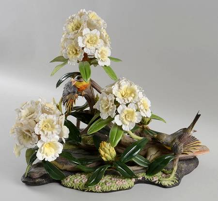 Boehm Birds Pekin Robins With Rhododendron - Nb1082, No Box