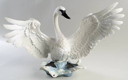 Boehm Birds Trumpeter Swan -  W-18" - Nb1015, No Box
