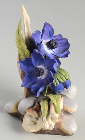 Flower Sculptures Anemone-Blue - Nb386, No Box