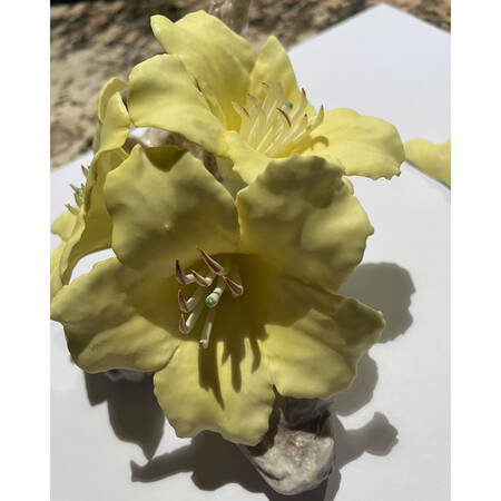 Flower Sculptures Yellow Rhododendron - No Box