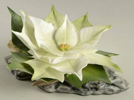 Flower Sculptures Ivory Poinsettia - No Box