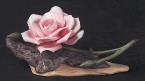 Flower Sculptures Rainbow Rose-Pink - No Box