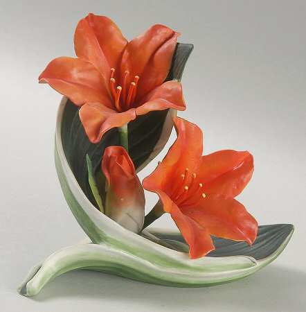 Flower Sculptures Azalea With Hosta - No Box 60