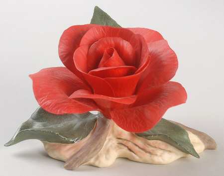 Flower Sculptures American Pride-All American Rose - No Box