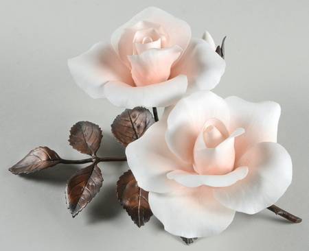 Porcelain & Bronze-Flowers Mother's Day Rose - No Box