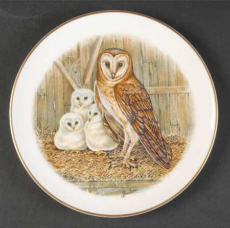 Boehm Plate Barn Owl-Salad Plate  - Boxed
