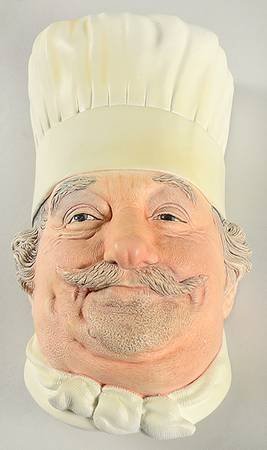 Character Head Plaques Chef - No Box