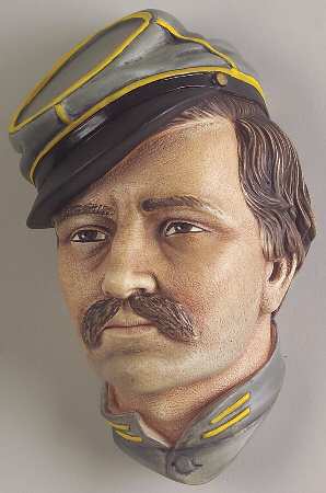 Character Head Plaques Civil War Infantry Officer - No Box