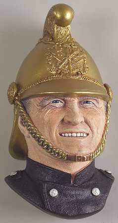 Character Head Plaques Victorian Fireman - No Box