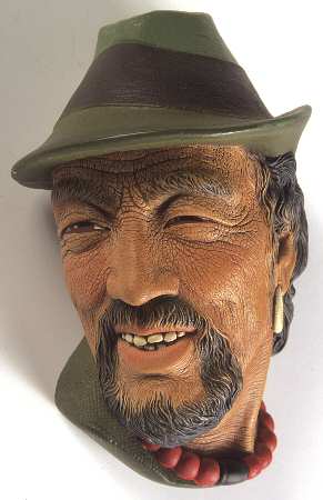 Character Head Plaques Cypsy Mans - No Box