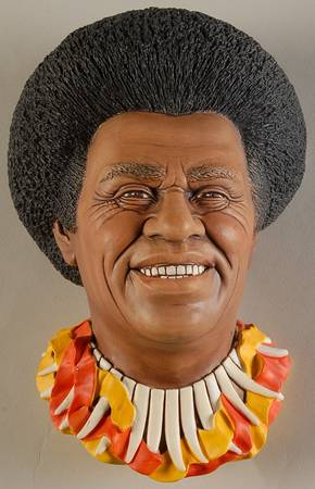 Character Head Plaques Fijian - No Box