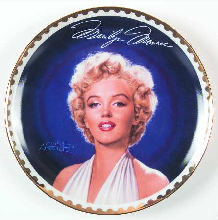 Marilyn Monroe-Gold Shimmer And Chiffon - No Box by Bradford Exchange