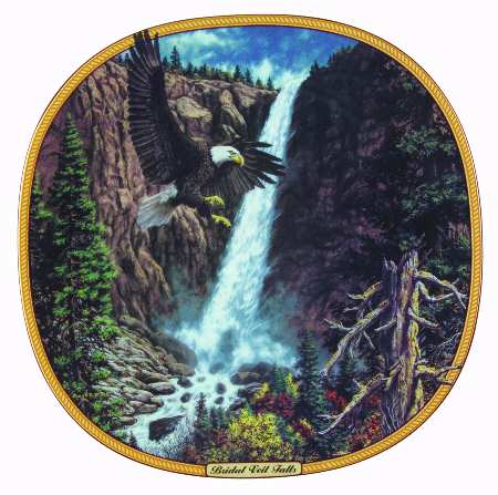 Thundering Waters Bridal Veil Falls - No Box by Bradford Exchange