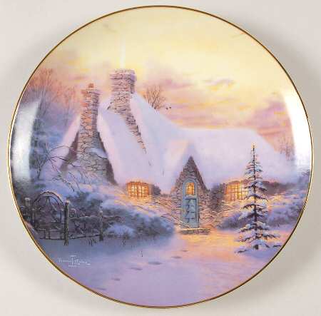 Old Fashioned Christmas with Thomas Kinkade Christmas Tree Cottage - No Box