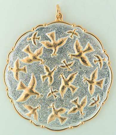 Christmas Ornament-Sterling Doves - Boxed