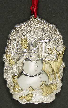 Christmas Ornament-Sterling Snowman - Boxed